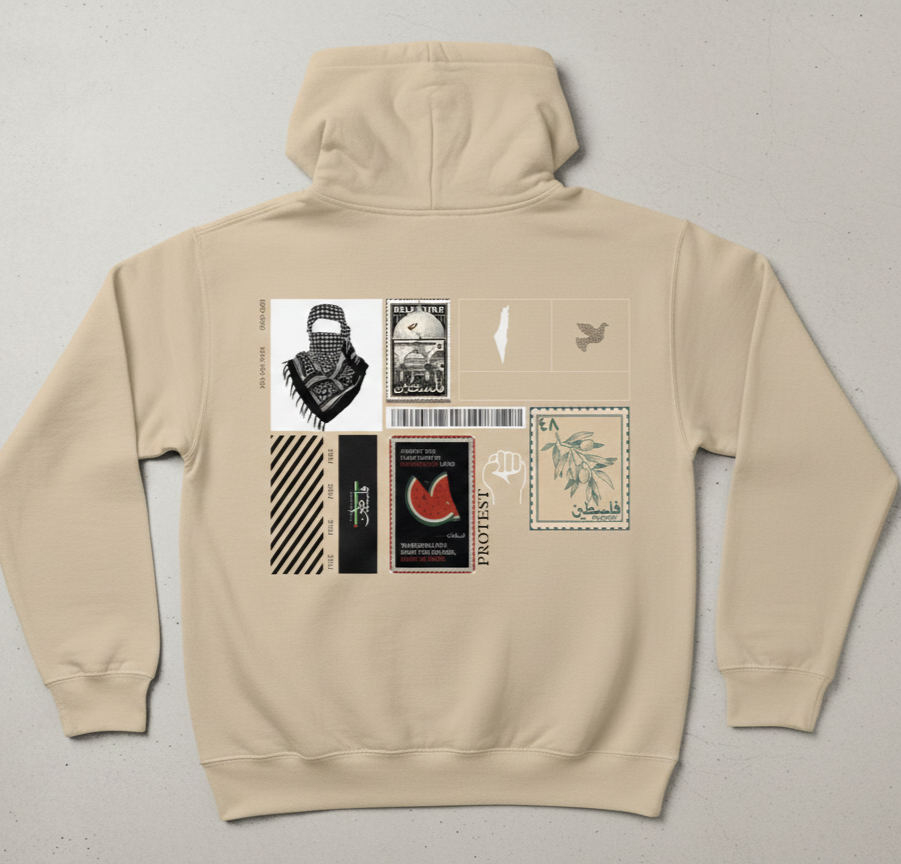 Palestine Beige Hoodie