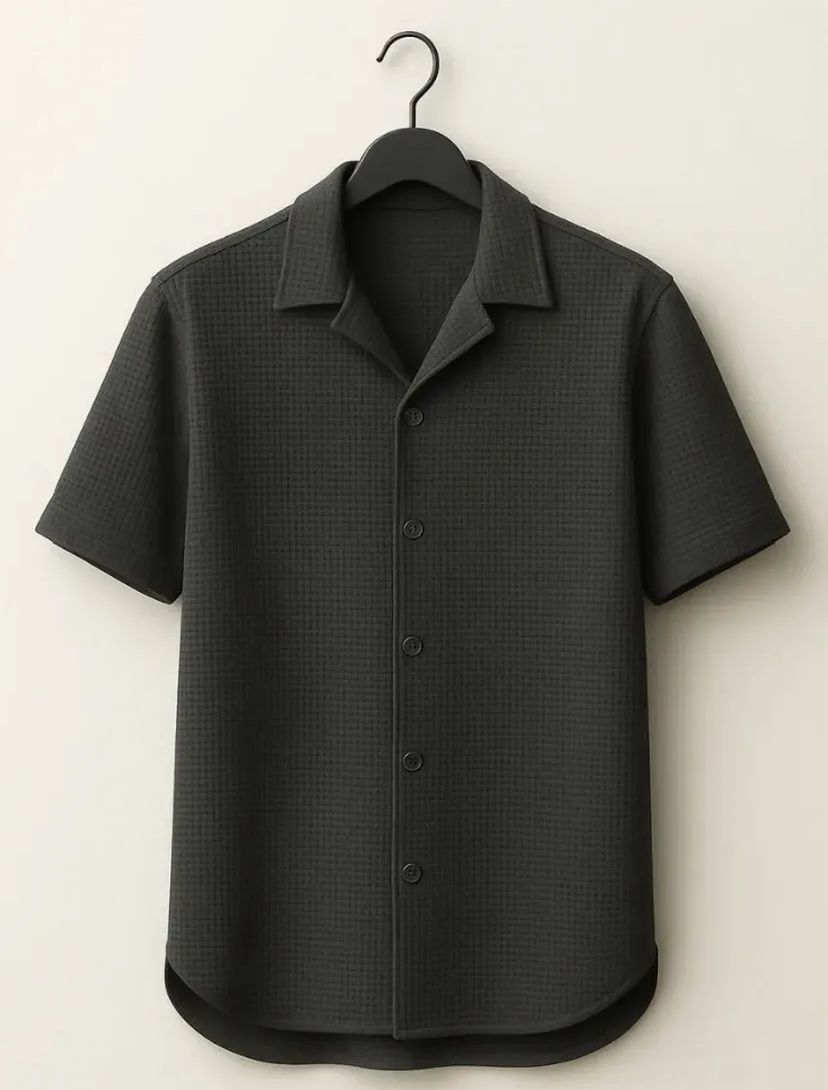 CHARCOAL CUBAN SHIRT