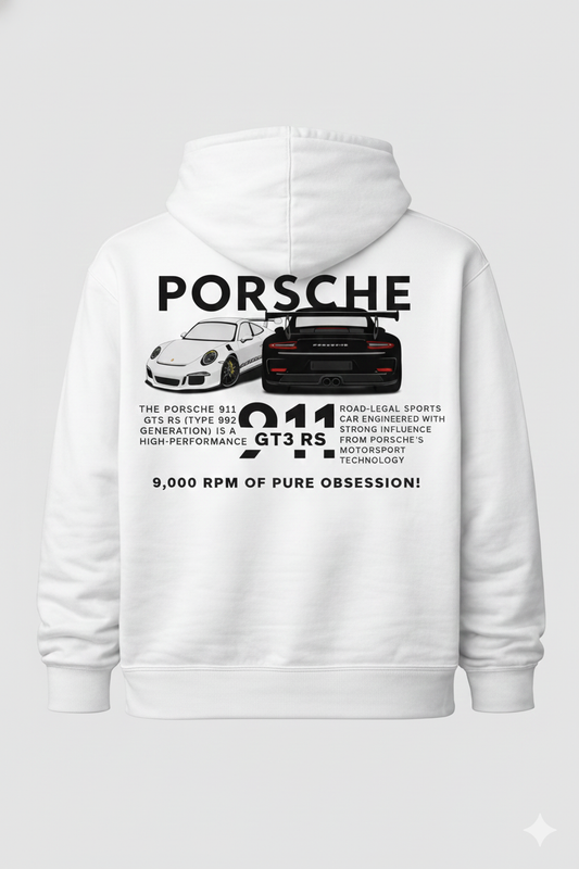 PORSCHE White Hoodie