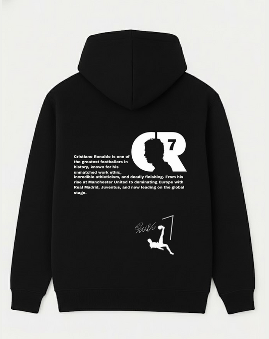 CR7 Detailed Black Hoodie