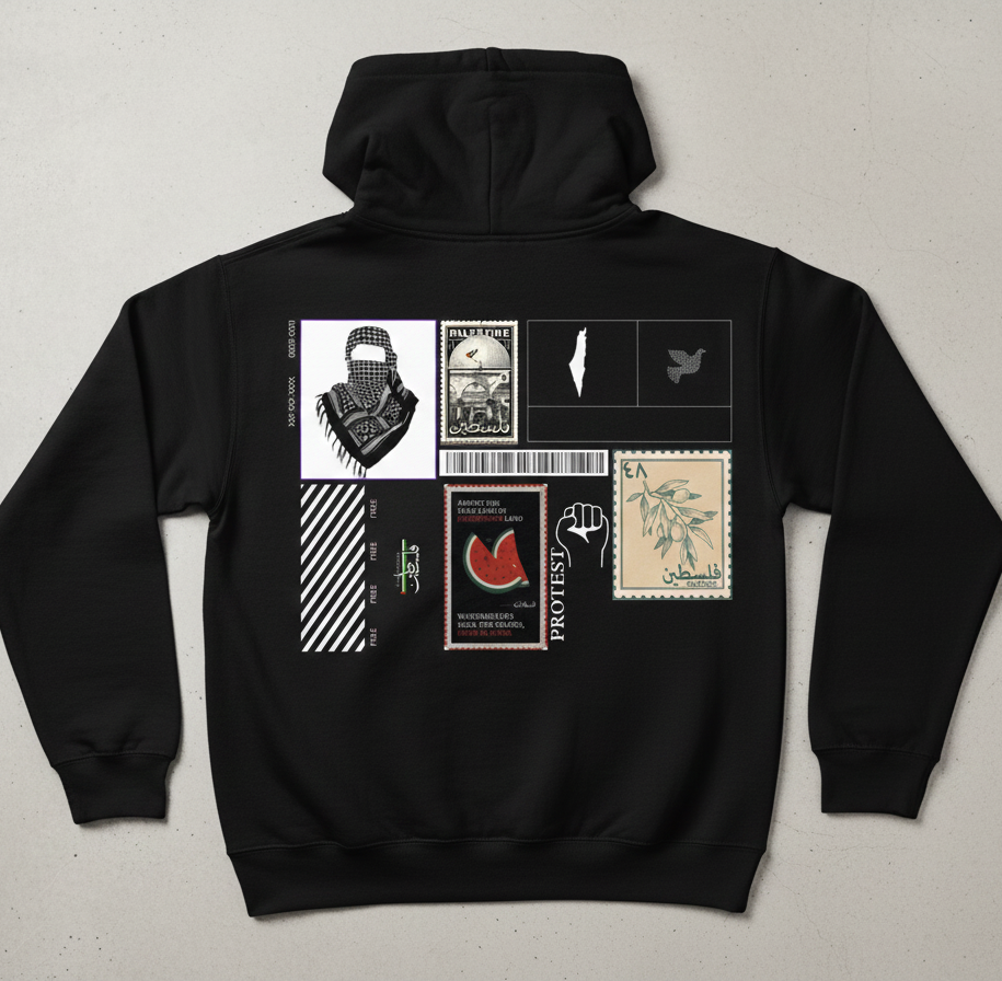 Palestine Black Hoodie